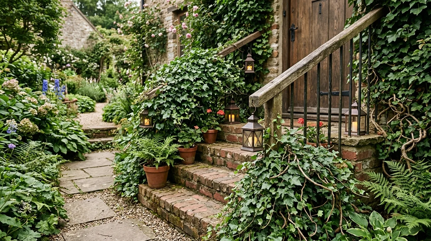 Rustic Brick Steps